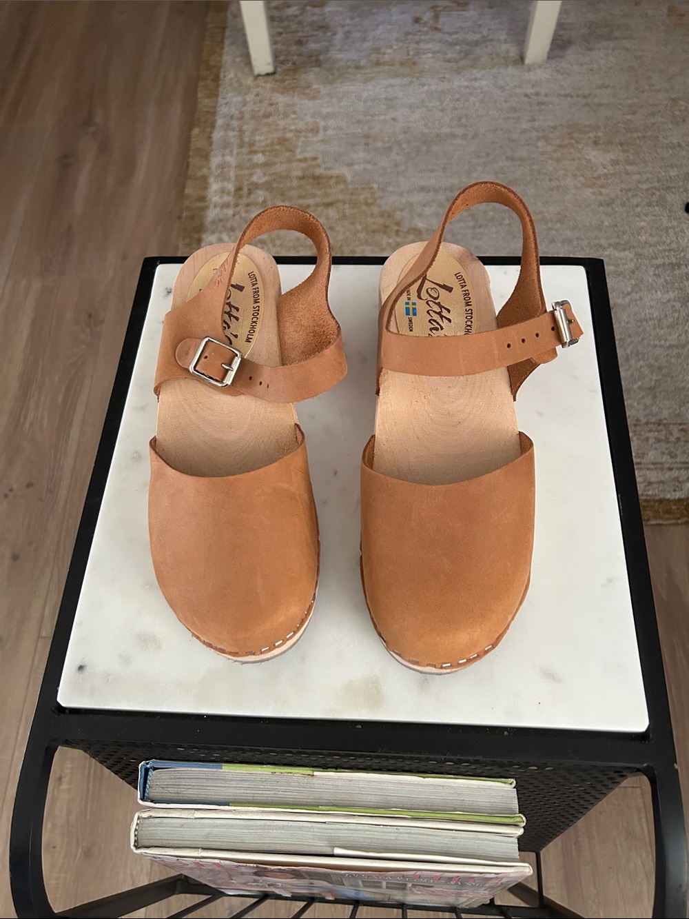 Women's Tan Leather Platform Sandals